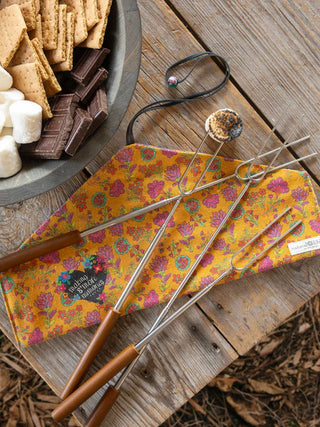 campfire extendable roasting sticks, set of 4