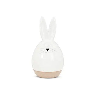 small matte & shiny rabbit - white/natural