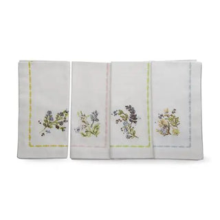 meadow embroidered napkins, set of 4