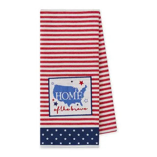 home of the brave embellished towel