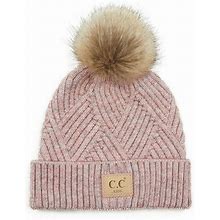 kids pom crisscross kids' beanie - assorted
