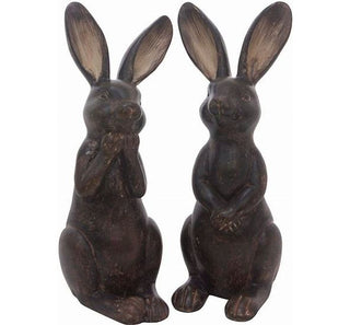 large brown resin bunnies - assorted