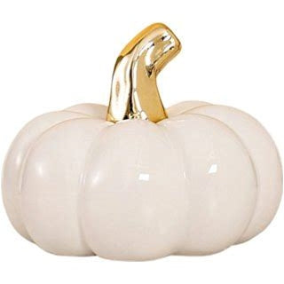 petite ceramic white pumpkins