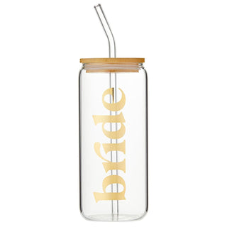 glass cold brew tumbler - bride