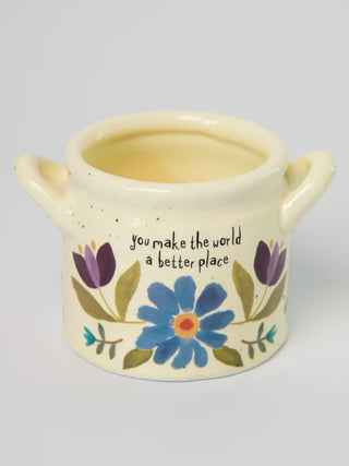 small crock planter - you make the world better