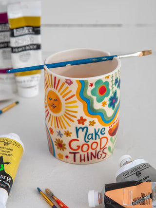ceramic painter's cup - make good things
