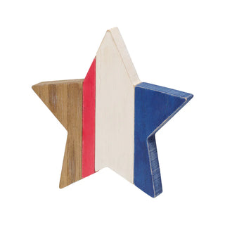 medium red, white, blue plank star