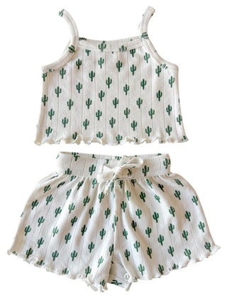 organic pointelle summer set - cactus