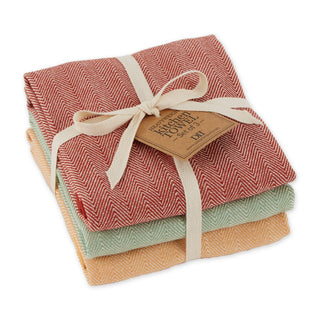 herringbone heavyweight dishtowel, set of 3