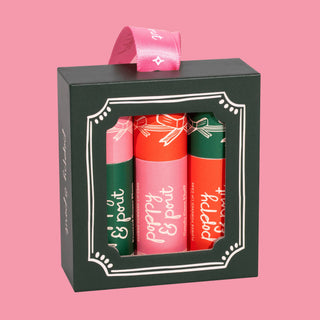 limited edition lip balm trio- holiday ornament