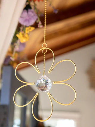 whimsy glass sun catcher flower