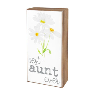 'best aunt ever' decorative tabletop box sign