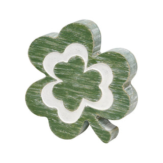 dark green carved shamrock