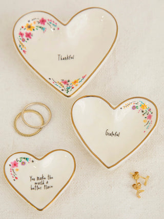 nesting heart trinket dishes, set of 3