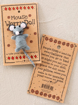 worry doll - ash mouse