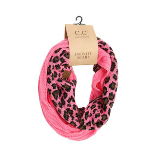 kids solid cable knit infinity scarf - assorted