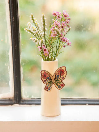 small butterfly bud vase