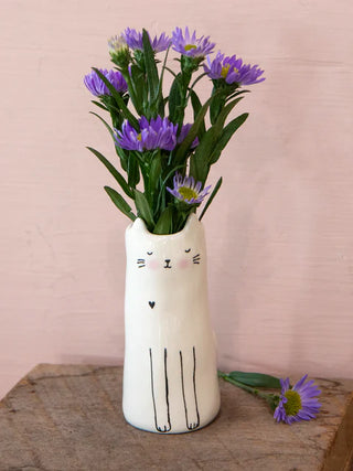 cutest little bud vase - cat