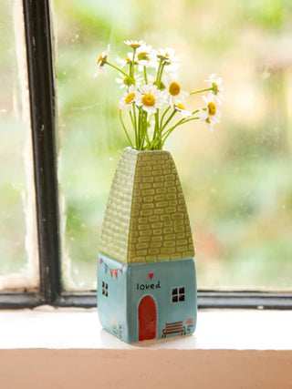 cottage bud vase - loved