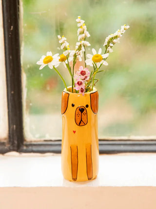 cutest little bud vase - dog