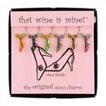 shoe fetish wine charms, set of 6