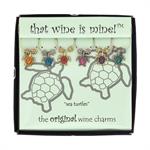 summer & ocean inspired wine charms, set of 6