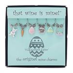 eggxellent easter wine charms, set of 6