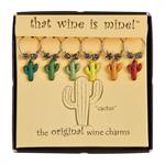 western inspired wine charms, set of 6 - assorted