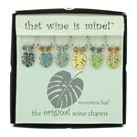 summer & ocean inspired wine charms, set of 6