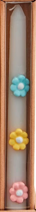 spring flower taper candles - assorted