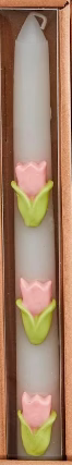 spring flower taper candles - assorted