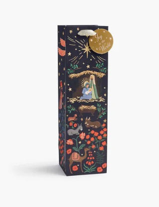 nativity wine gift bag