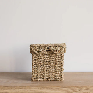 woven seagrass tissue box cover