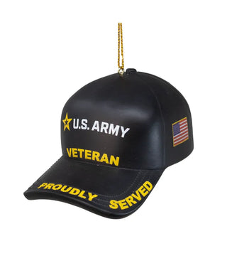 U.S. army veteran cap ornament