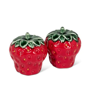 strawberry & leaf salt & pepper set