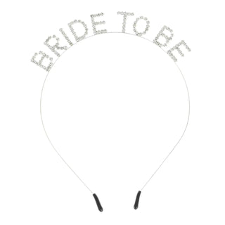 rhinestone 'bride to be' text headband