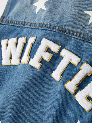 girls "swiftie" denim vest