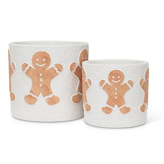 gingerbread man planters -assorted