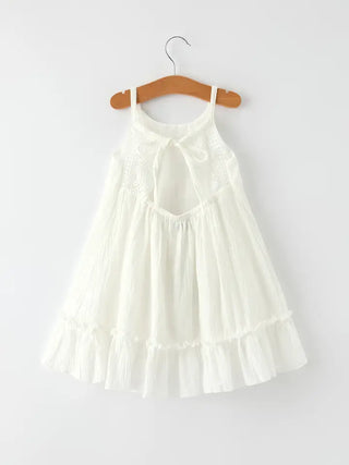 girls backless suspender dress