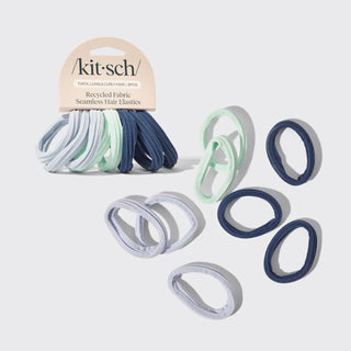 recycled seamless hair elastics 8 pc set- garden bouquet