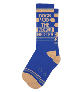 dogs make the world better socks