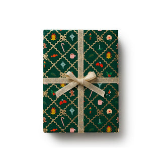 christmas argyle continuous wrapping roll