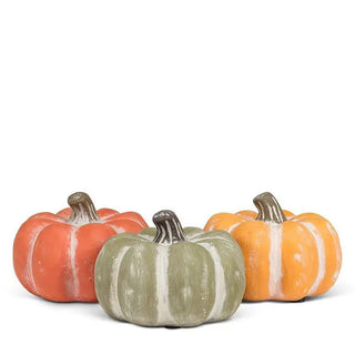 extra small matte low pumpkins - 3 assorted