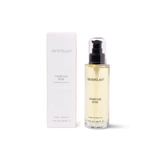 charcoal rose hydrating body oil, 3.4 fl oz