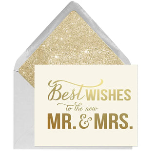 best wishes mr. & mrs. greeting card