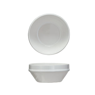 stoneware bowl - antique white