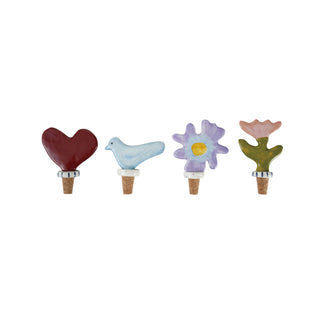 stoneware shaped bottle stoppers- assorted