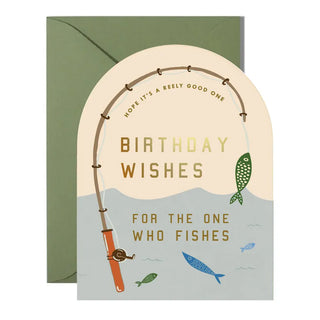 fishing reely good birthday greeting card