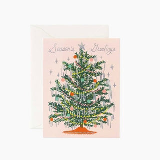 tinsel tree greeting card