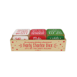 holiday christmas party starter conversation dice, set of 3